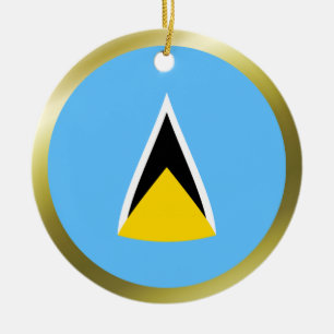 Sanktt Lucia flaggaprydnad Julgransprydnad Keramik