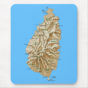 Sanktt Lucia karta Mousepad Musmatta