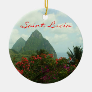 Sanktt Lucia ringbultprydnad Julgransprydnad Keramik