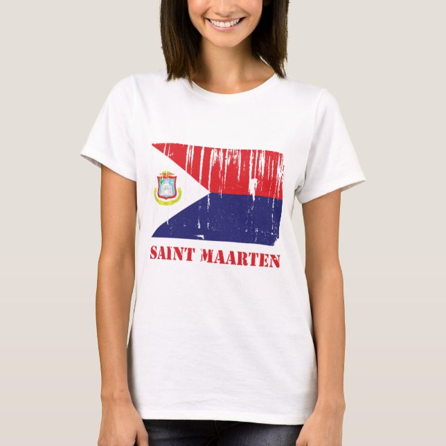 Sanktt Maarten flagga Tee (Framsida)