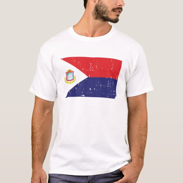 Sanktt Maarten flagga Tee (Framsida)