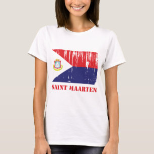 Sanktt Maarten flagga Tee Shirt