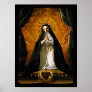 Sanktt Margaret Mary Alacoque hjärta - Giaquinto Poster