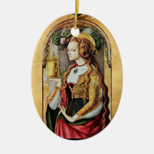 SANKTT MARY MAGDALENE, Parchment Julgransprydnad Keramik