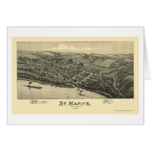 Sanktt Marys, panorama- karta för WV - 1895 Hälsningskort