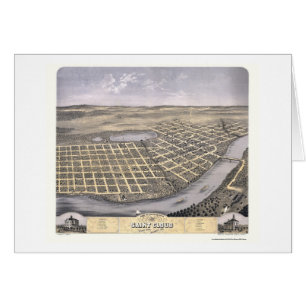 Sanktt moln, panorama- karta för MN - 1869 Hälsningskort