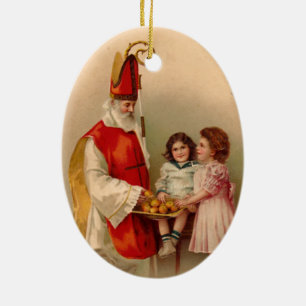 Sanktt Nicholas julgranprydnad Julgransprydnad Keramik
