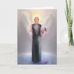 Sanktt Raphael med dikt och Scripture Kort