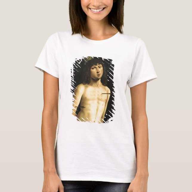 Sanktt Sebastian, c.1490s (tempera på panel) Tee Shirt (Framsida)