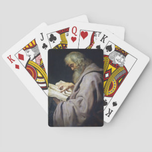 Sanktt Simon Peter Paul Rubens olje- porträtt Spel Kort