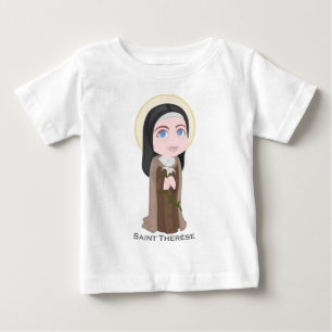 Sanktt Therese av Lisieux den gulliga katoliken Tee Shirt