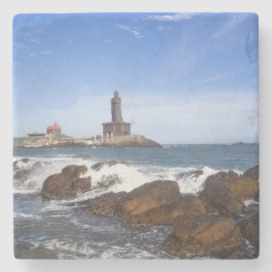 Sanktt Thiruvalluvar staty Tamil Nadu, Indien Stenunderlägg