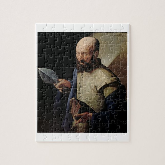 Sanktt Thomas (olja på kanfas) Pussel (Vertikal)