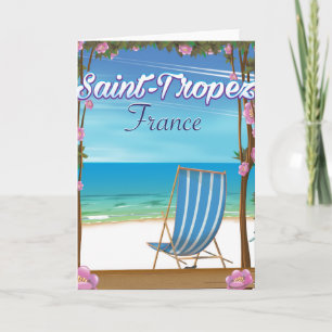 Sanktt-Tropez frankriken reser affischen Helgkort