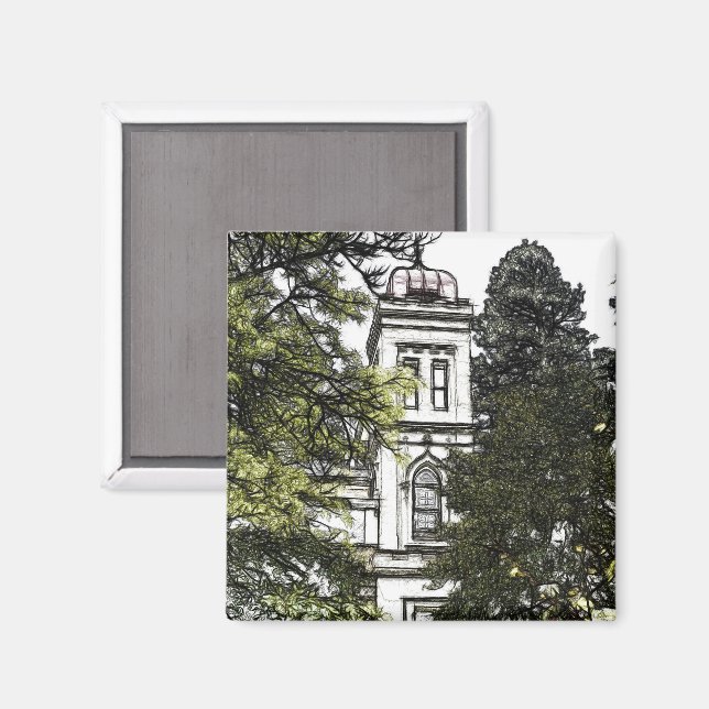 Sanktuary bland Träd Magnet (Front/Back)