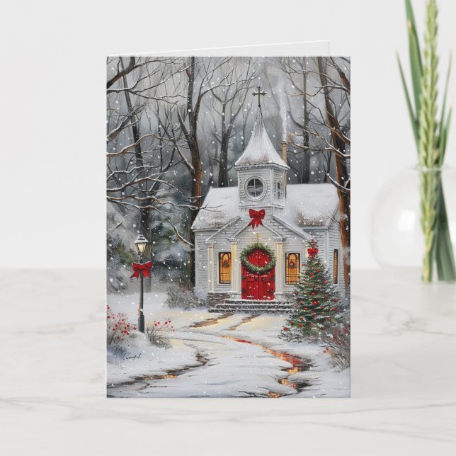 Sanktuary in Snowfall Helgkort (Framsida)