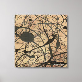 Sanktuary Pollock-inspirerad abstrakt Canvastryck