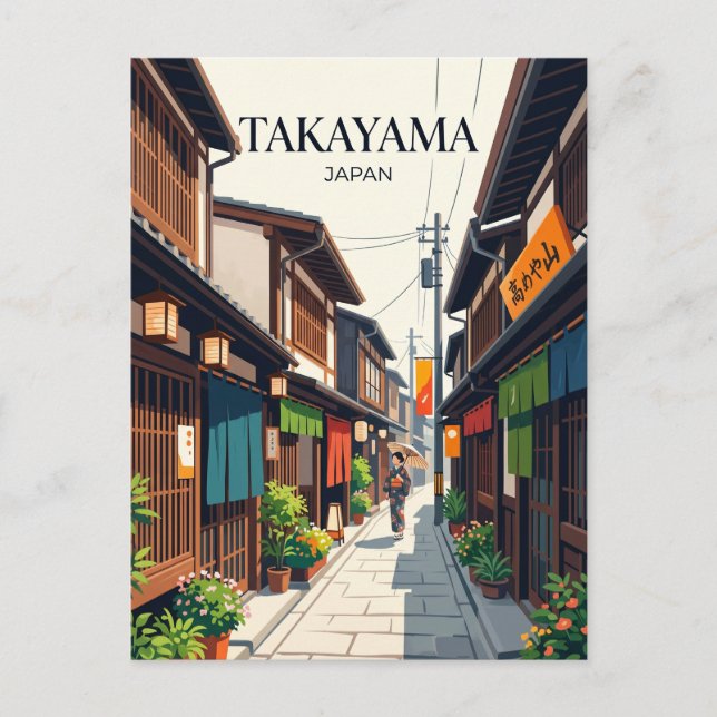 Sanmachi Suji Alley Japan Vykort (Framsida)
