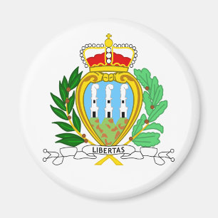 Sanmarinskt officiellt vapensköldheraldiksymbol magnet