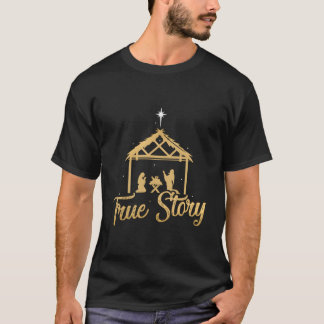 Sann Advent Nativitets Scen T Shirt