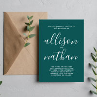 Sann enkelhet 1 Peacock Teal Minimalist Bröllop