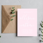 Sann enkelhet 1 Primrose Rosa Minimalist Bröllop Inbjudningar<br><div class="desc">Den här enkla och vackra bröllopsinbjudan är perfekt för minimalisterna i oss alla! Kontakta mig om du vill ha hjälp med att anpassa textdelen av bröllopsinbjudan.</div>