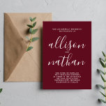 Sann enkelhet 1 Rosewood Minimalist Bröllop Inbjudningar<br><div class="desc">Den här enkla och vackra bröllopsinbjudan är perfekt för minimalisterna i oss alla! Kontakta mig om du vill ha hjälp med att anpassa textdelen av bröllopsinbjudan.</div>