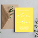 Sann enkelhet 1 Solrosminimalistisk Bröllop Inbjudningar<br><div class="desc">Den här enkla och vackra bröllopsinbjudan är perfekt för minimalisterna i oss alla! Kontakta mig om du vill ha hjälp med att anpassa textdelen av bröllopsinbjudan.</div>