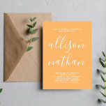 Sann enkelhet 1 Sorbet Minimalist Bröllop Inbjudningar<br><div class="desc">Den här enkla och vackra bröllopsinbjudan är perfekt för minimalisterna i oss alla! Kontakta mig om du vill ha hjälp med att anpassa textdelen av bröllopsinbjudan.</div>