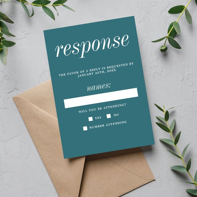 Sann Enkelhet 2 Gulfstream Minimalistisk Bröllop OSA Kort (Skapare uppladdad)