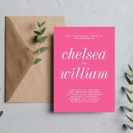 Sann enkelhet 2 Nejlikaminimalistiskt bröllop Inbjudningar