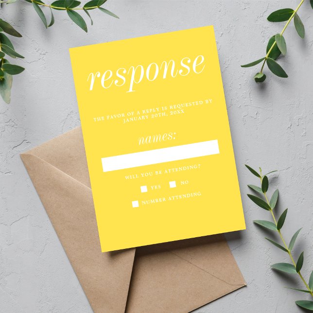 Sann enkelhet 2 Solrosminimalistisk Bröllop OSA Kort (Skapare uppladdad)