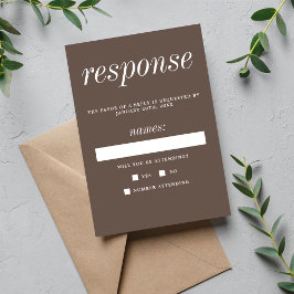 Sann Enkelhet 2 Svamp Minimalistisk Bröllop OSA Kort