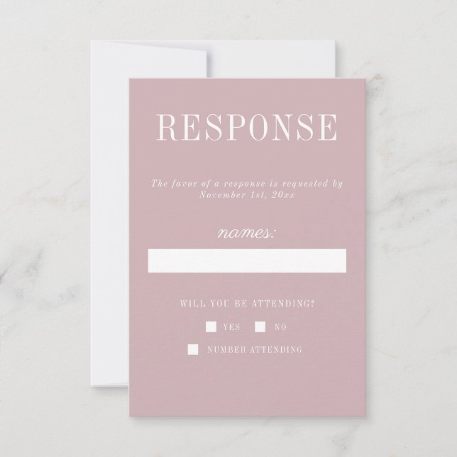 Sann enkelhet 6 Minimalistiskt Bröllop i måndags OSA Kort (Framsida)