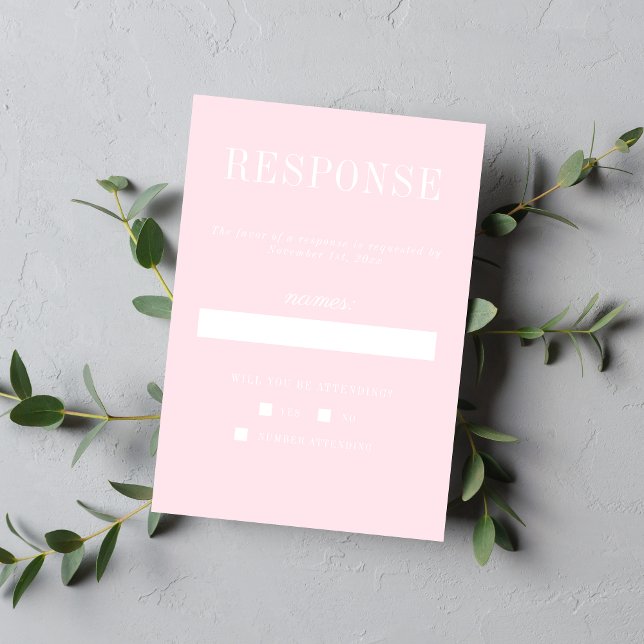 Sann enkelhet 6 Primrose Minimalist Bröllop OSA Kort (Skapare uppladdad)