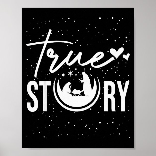 Sann historia julkrubba kristen jul poster (Framsidan)