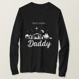 Sann historia julkrubba pappa familj pyjamas t shirt