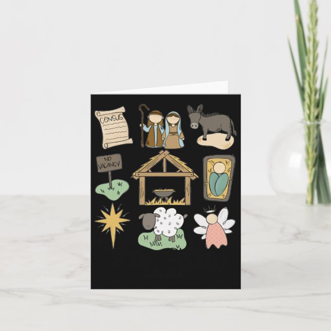 Sann historia Lukas Jesus jul Religious kristen Kort (Framsida)