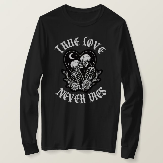 Sann kärlek dör aldrig t shirt (Design framsida)