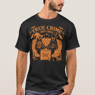 Sann Kriminalitet Och Avslappnad Skräckfilm Hallow T Shirt