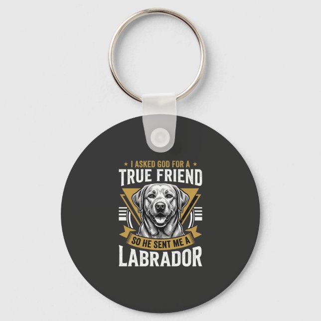 Sann vän labrador hund nyckelring (Framsida)
