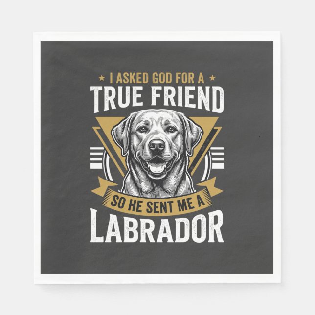 Sann vän labrador hund pappersservett (Framsidan)