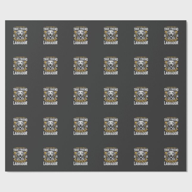 Sann vän labrador hund presentpapper (Platt)