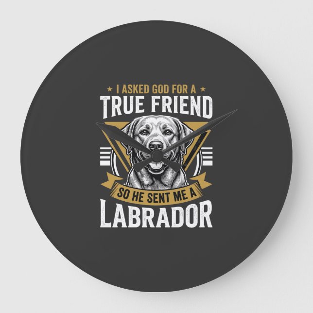Sann vän labrador hund stor klocka (Framsida)