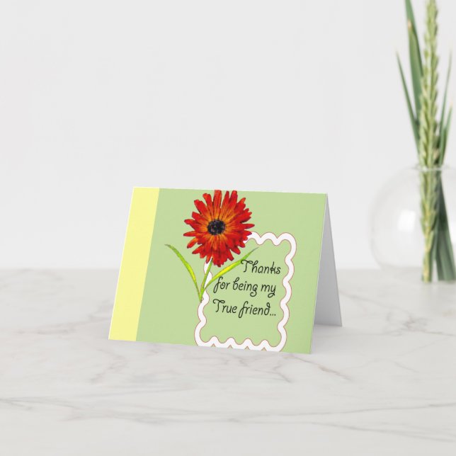 sann vän tack kort (Framsida)
