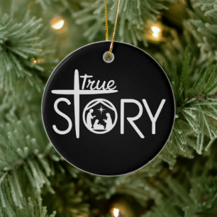 Sanna historien om Jesu födelse jul julkrubba Xmas Julgransprydnad Keramik