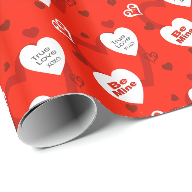 Sanna Kärlek Alla Hjärtans Dag Hjärtan  Presentpapper (Rullad Hörn)