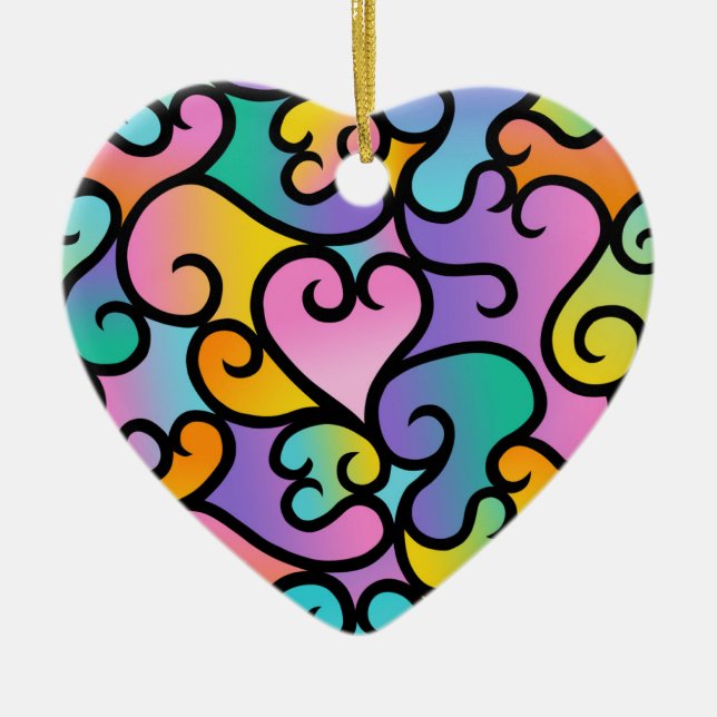 Sanna skuggor från Kärlek Julgransprydnad Keramik (Framsidan)