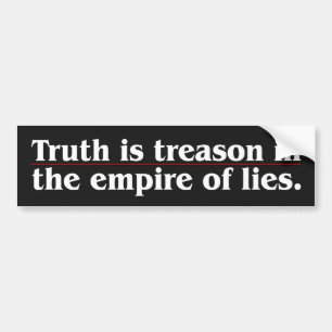 Sanning är treasonen bildekal