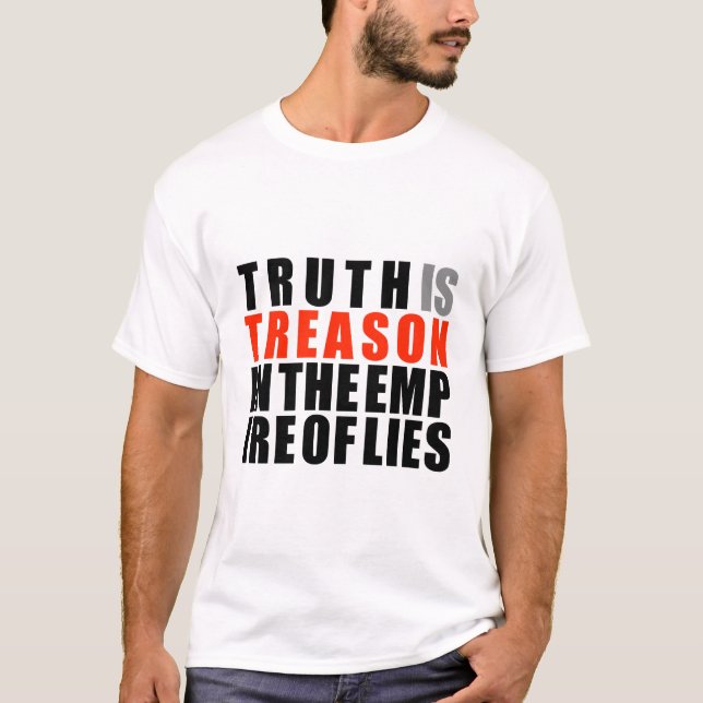 Sanning är treasonen i väldet av liggert t-shirt (Framsida)